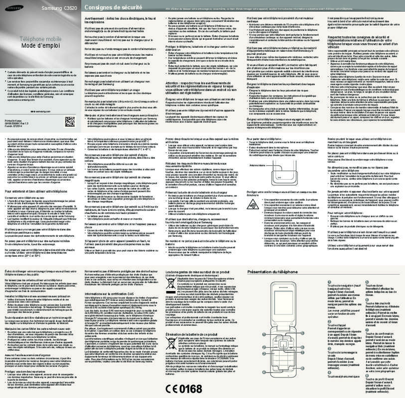 Guide utilisation  SAMSUNG C3520 À CLAPET - GT-C3520  de la marque SAMSUNG
