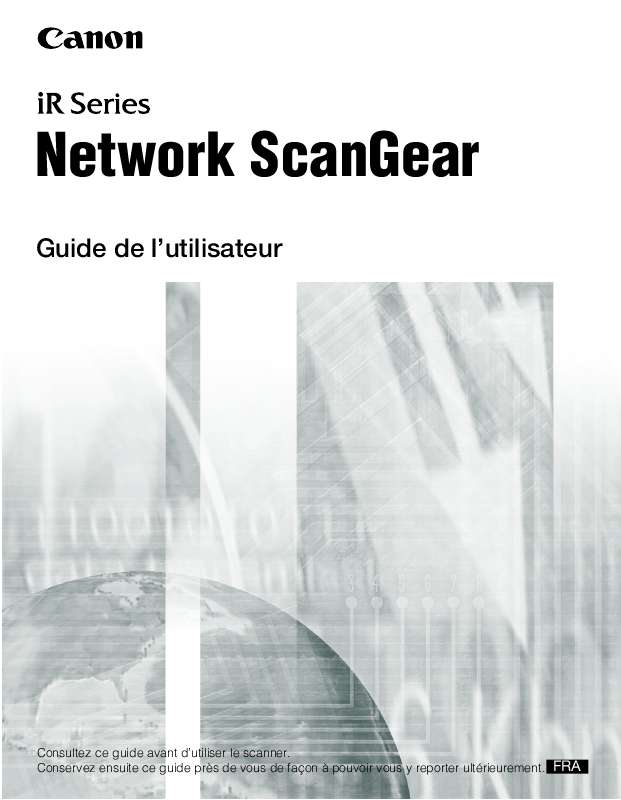 Guide utilisation CANON NETWORK SCANGEAR  de la marque CANON