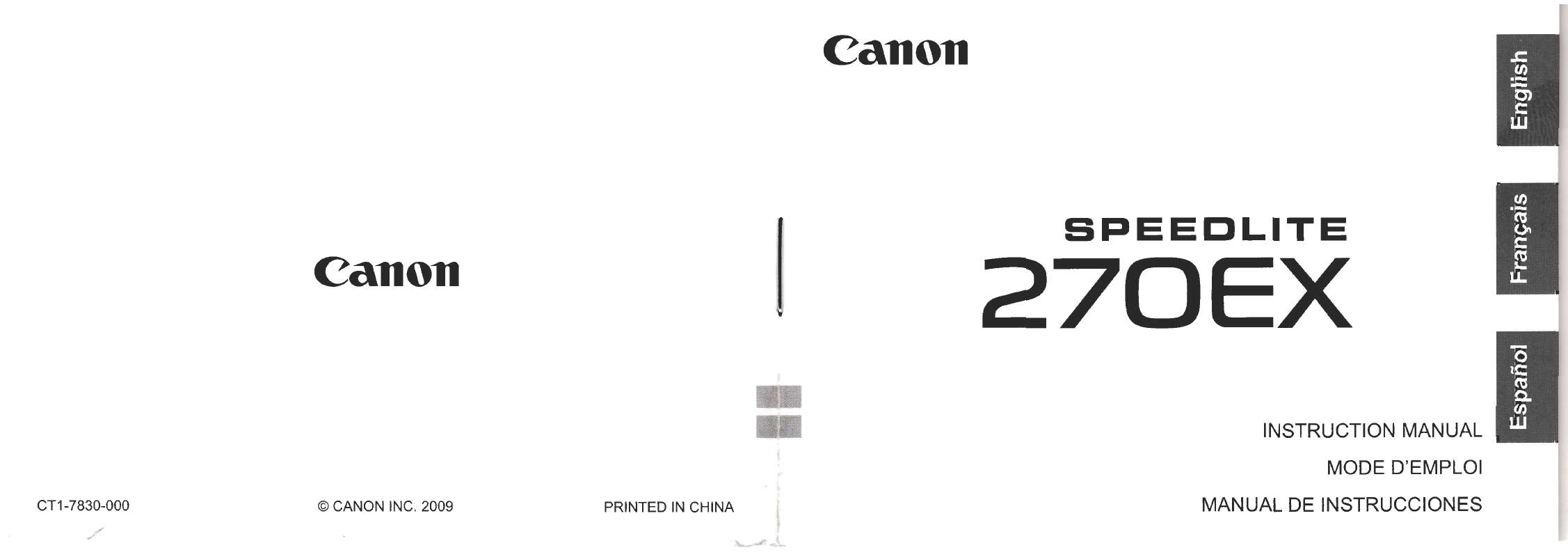 Guide utilisation CANON SPEEDLIGHT 270EX  de la marque CANON