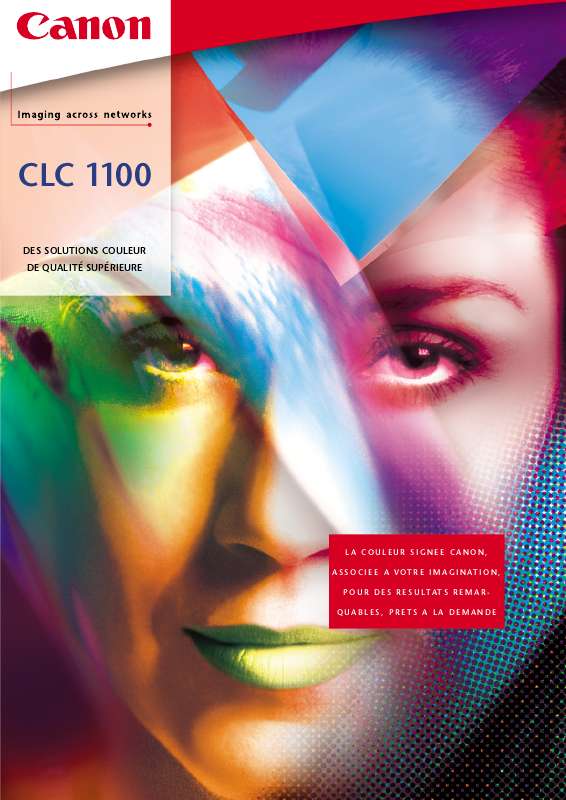 Guide utilisation CANON CLC 1100  de la marque CANON