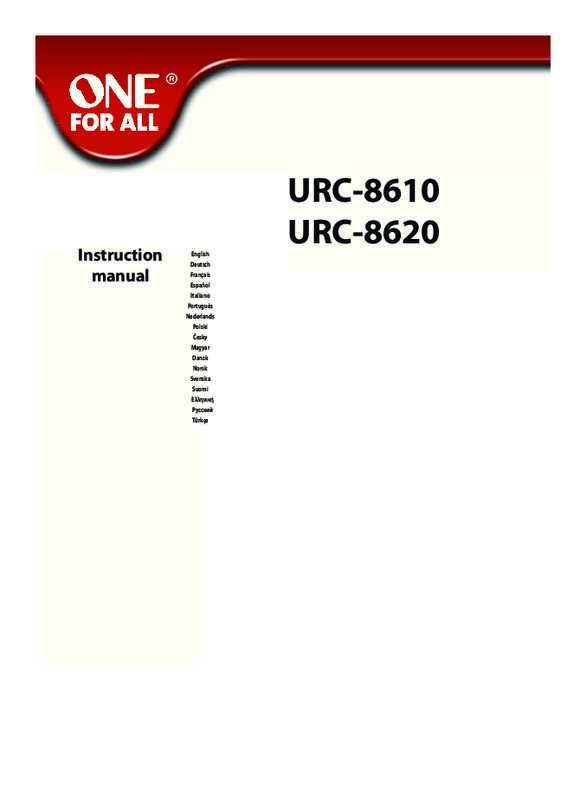 Guide utilisation ONE FOR ALL URC-8610  de la marque ONE FOR ALL