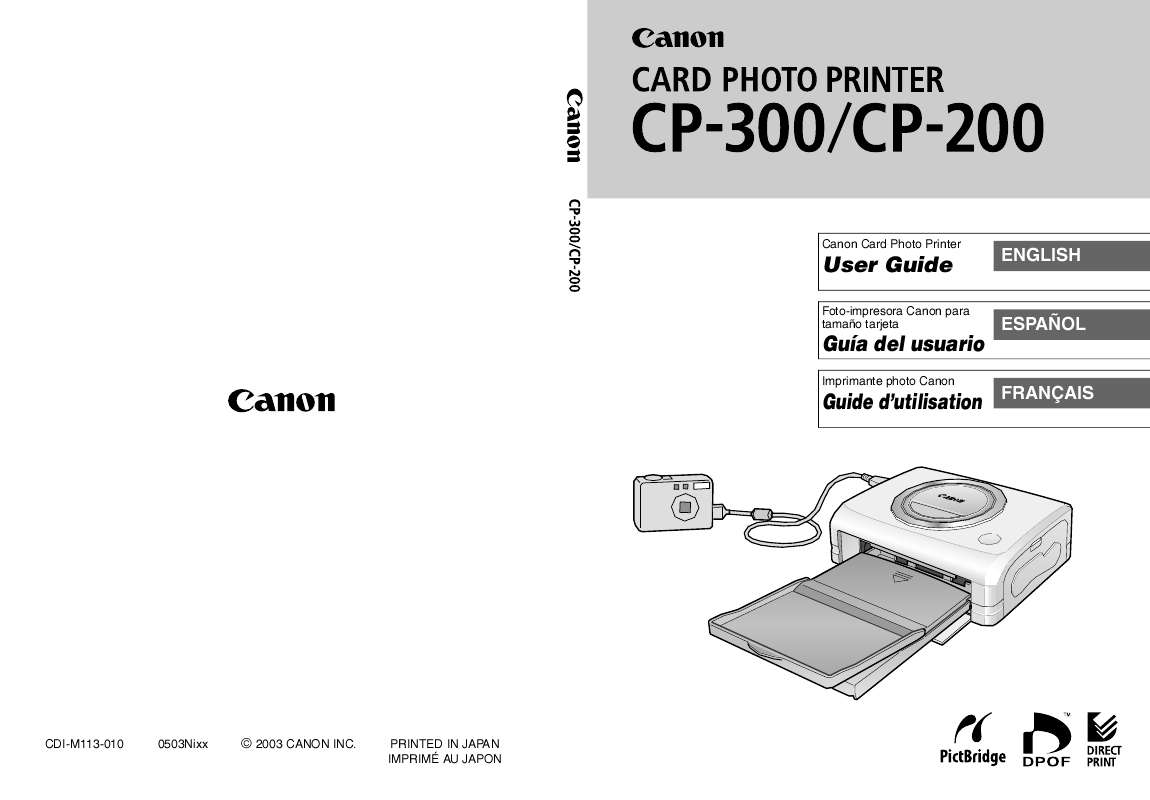 Guide utilisation  CANON CP-200  de la marque CANON