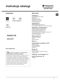 Használati útmutató HOTPOINT AQUALTIS AQC9 BF7 Szárítógép