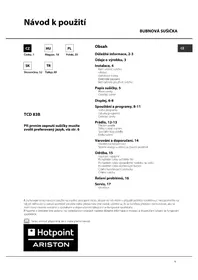 Návod HOTPOINT TCD 83B Sušička