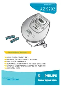 PHILIPS AZ9202 - Lecteur CD portable