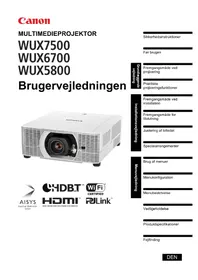 Brugsanvisning CANON XEED WUX7500 Projektor