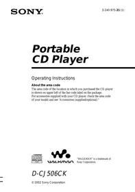 SONY D-CJ506CK - Portable CD player