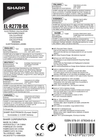 SHARP EL-R277B-BK - Taschenrechner