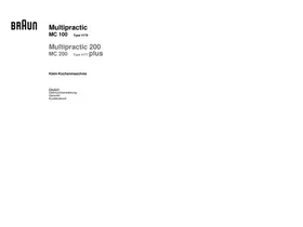 Multipractic MC 100 BRAUN