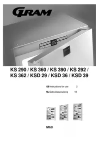 Handleiding GRAM KSD36 Koelkast
