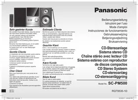 PANASONIC SC-PM500 - Sistema de audio