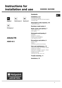 HOTPOINT Aqualtis AQ9D 48 X - Wasmachine