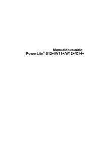 Manual EPSON POWERLITE W11+ Projetor