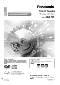PANASONIC DVD-F85P - DVD player