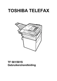 Käyttöohje TOSHIBA TF561 Faksi