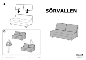 IKEA SORVALLEN - SOFFA / Penkki