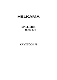 Helkama HJK231 - Jääkaappi