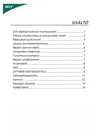 Käyttöohje ACER G195WV Televisio