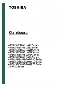 Käyttöohje TOSHIBA 65XA9D63DG Televisio