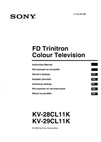Návod SONY KV-28CL11K Televízia