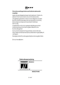 Használati útmutató NEFF B4542N0 Sütő