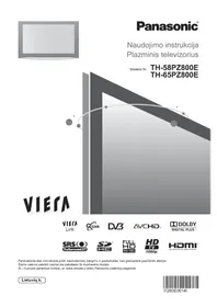 Instrukcija PANASONIC TH-64PZ800E Televizorius