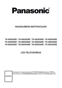 Instrukcija PANASONIC TX-55GX530E Televizorius