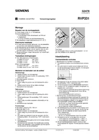 SIEMENS RVP331 - Thermostaat