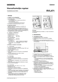SIEMENS RVL471 - Thermostaat