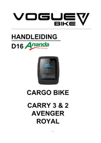 Handleiding Vogue DISPLAY ANANDA D16 Elektrische fiets