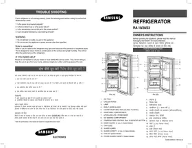Упутство SAMSUNG RA18YVMS фрижидер