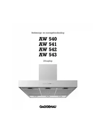 Bruksanvisning GAGGENAU AW542191 Fläkt
