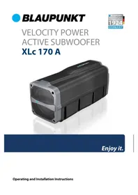 Bruksanvisning BLAUPUNKT XLC 170 A Subwoofer