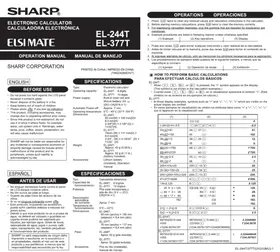 SHARP EL-244T - Calculator