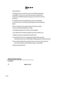 Használati útmutató NEFF C 17E42 NO Tűzhely
