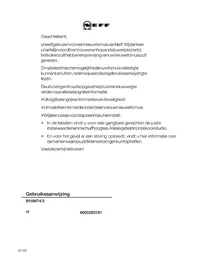 Használati útmutató NEFF B 15M74 CO Tűzhely