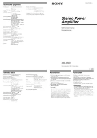 SONY XM-250X - Autoradio