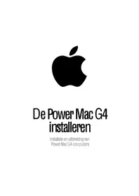 Handleiding APPLE POWER MAC G4 Desktopcomputer