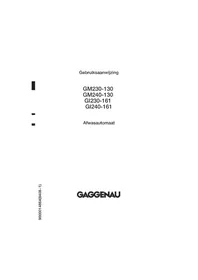 Handleiding GAGGENAU GM 230-130 Vaatwasser