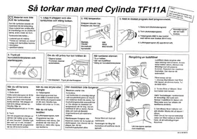 Bruksanvisning Cylinda TF 111A Vaskemaskin