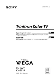 SONY Trinitron KV-BZ21P40 - 投影仪
