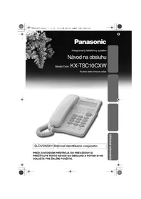 Návod PANASONIC KX-TSC10E Telefón