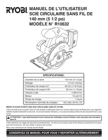 RYOBI R10632 - Scie circulaire