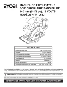 RYOBI R10633 - Scie circulaire