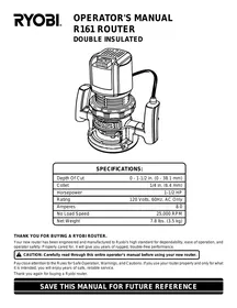 RYOBI R161 - Défonceuse