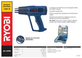 RYOBI AG-185VK - Décapeur thermique