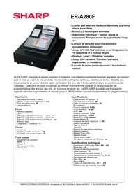 SHARP ER-A280F - Enregistreurs de point de vente