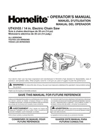 Notice HOMELITE UT43103 Scie