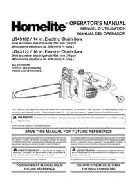 Notice HOMELITE UT43122 Scie