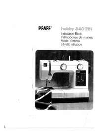 Notice PFAFF HOBBY 751 Machine à coudre